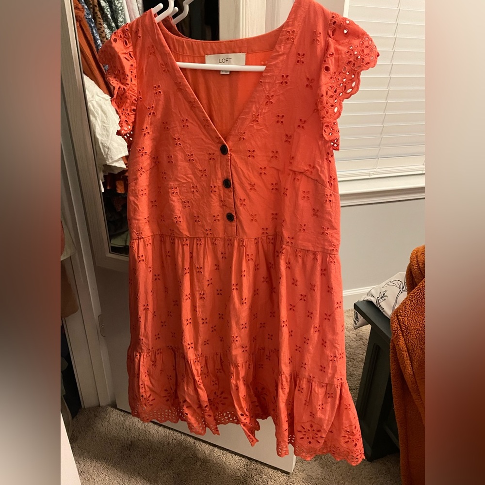 Loft orange dress